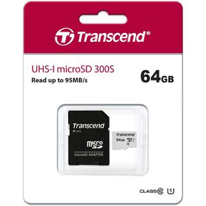 Produktbild für Micro-SD-Karte Transcend 300S, 64GB