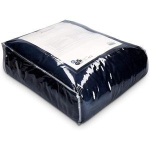 Produktbild für Heizdecke Navaris Poncho, blau / weiß