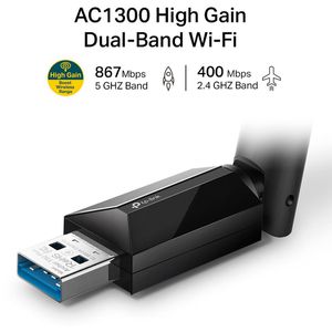 Produktbild für WLAN-Adapter TP-Link AC1300, Archer T3U Plus, USB 3.0