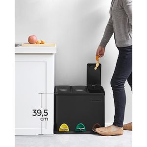 Produktbild für Mülleimer Songmics LTB24BK, schwarz