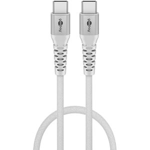 Ladekabel Goobay 70193 Textilkabel, weiß, 1m