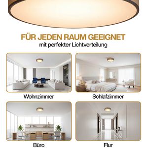 Produktbild für Deckenleuchte Monzana 109124, grau, E27-Fassung