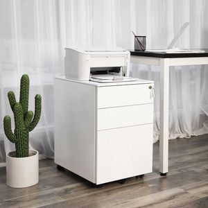 Produktbild für Rollcontainer Songmics OFC60WT, aus Metall, weiß