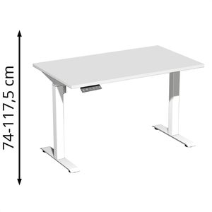 Produktbild für Schreibtisch Geramöbel Elevate Home, lichtgrau / weiß