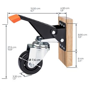 Produktbild für Schwerlastrolle HMF 7650, Lenkrolle, absenkbar