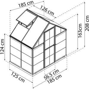 Produktbild für Gewächshaus Canopia Palram Hybrid, 2,3 m² Fläche