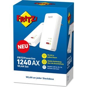 Produktbild für Powerline AVM FRITZ!Powerline 1240 AX WLAN Set