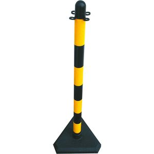 Produktbild für Absperrpfosten Schake 4040KBSSET, schwarz/gelb, aus Kunststoff