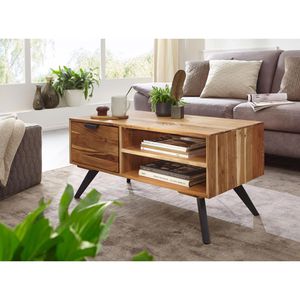 Produktbild für Couchtisch Wohnling WL6.154, aus Massivholz, akazie