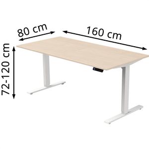 Produktbild für Schreibtisch Kerkmann Move 3, ahorn / weiß