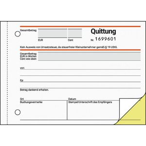 Produktbild für Quittungsblock Sigel SD120, fälschungssicher, ohne MwSt.