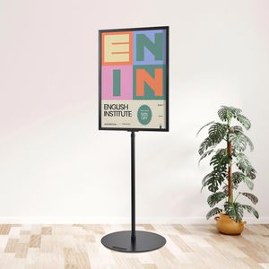 Produktbild für Infoständer Böttcher-AG aus Aluminium, schwarz, A1