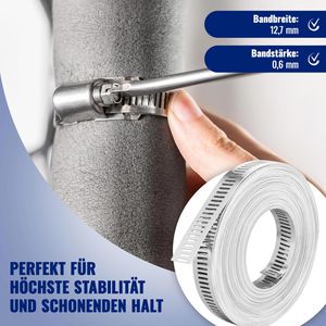 Produktbild für Schlauchschelle Poppstar 1011034, Set
