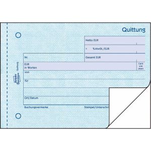 Produktbild für Quittungsblock Zweckform 306, fälschungssicher, MwSt. separat