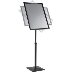 Produktbild für Infoständer Böttcher-AG aus Aluminium, schwarz, A2