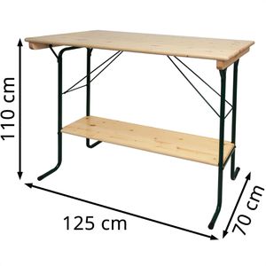 Produktbild für Stehtisch Mendler HWC-L67, Kiefer / grün