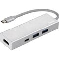 USB-Hub Hama 135756, Aluminium, mit HDMI