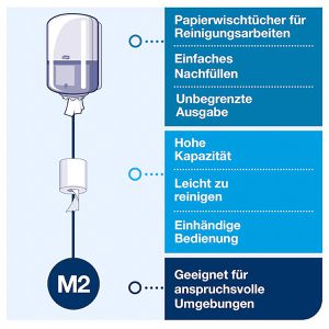 Produktbild für Putztuchrollenhalter Tork Elevation, 659000, M2