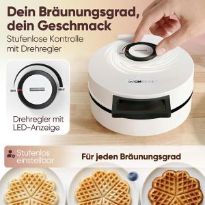 Produktbild für Waffeleisen Clatronic WA3832 Waffelautomat, 1200 Watt