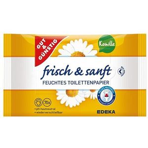 Produktbild für Feuchtes-Toilettenpapier Gut&amp;Günstig frisch &amp; sanft, Kamille