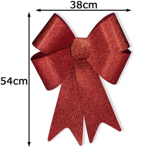 Rote Autoschleife 58cm Mit Saugnäpfen - Riesige Geschenkschleife Für Auto & Motorrad