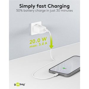 Produktbild für USB-Ladegerät Goobay 65406, 20 Watt