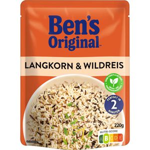 Bens-Original Fertiggericht Express Reis, Langkorn und Wildreis, 220g