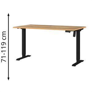 Schreibtisch Germania Profi 3.0, 8023-593, eiche / schwarz