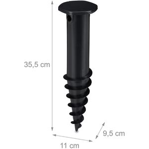 Produktbild für Bodenhülse Relaxdays 10030795 schwarz, Ø 32 - 50mm