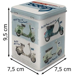 Produktbild für Teedose Nostalgic-Art Vespa Model Chart, aus Metall