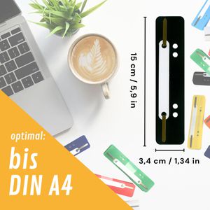 Produktbild für Heftstreifen perfect-line 34 x 150mm, farbig sortiert