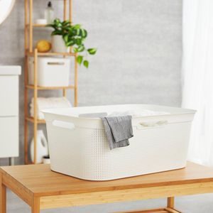 Produktbild für Wäschekorb Rotho Brisen, weiß, mit 4 Griffen