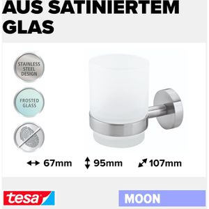 Produktbild für Zahnputzbecher Tesa Moon, 40312, ohne Bohren
