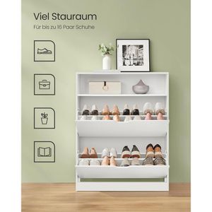 Produktbild für Schuhschrank Vasagle LBC048W01, weiß