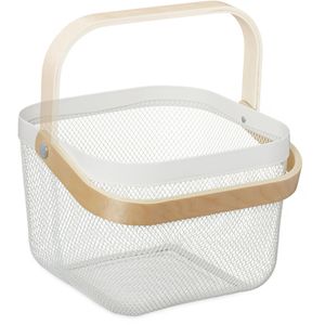 Produktbild für Einkaufskorb Relaxdays 10031609 Allzweckkorb, weiß