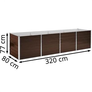 Produktbild für Hochbeet vidaXL 45715, aus verzinktem Stahl