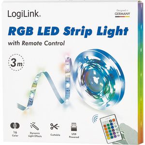 Produktbild für LED-Streifen LogiLink LED007, dimmbar, weiß + RGB