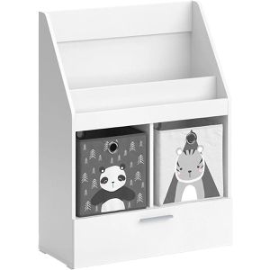 Produktbild für Bücherregal Vicco Luigi, weiß, mit 2 Faltboxen
