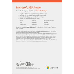 Produktbild für Office-Software Microsoft Office 365 Single
