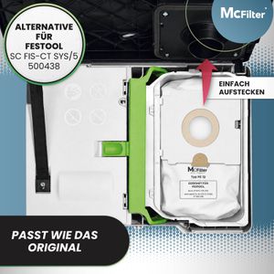 Produktbild für Staubsaugerbeutel McFilter FE 12, 430240154