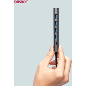 Produktbild für USB-Hub Obsbot 3-in1 Hub, anthrazit