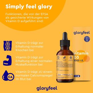 Produktbild für Vitamin-D gloryfeel 50 ml, für 1700 Tropfen
