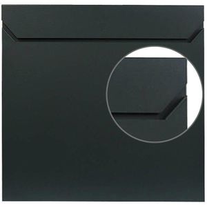 SafePost Briefkasten ScanPro 800 RAL7016, anthrazit, aus Stahl, Zeitungsfach, 38x38x10 cm
