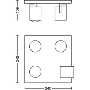 Produktbild für Deckenstrahler Philips Runner, GU10-Fassung