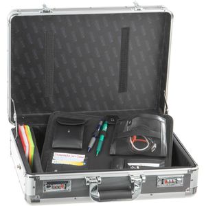 Produktbild für Aktenkoffer Alumaxx 45140 C-1 silber / schwarz, mit Laptopfach