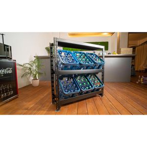 Produktbild für Getränkekistenregal PROREGAL Tegernsee XL, für 6 Kisten