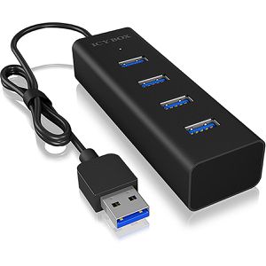 Produktbild für USB-Hub ICY-BOX IB-HUB1409-U3, schwarz, mit Metallgehäuse