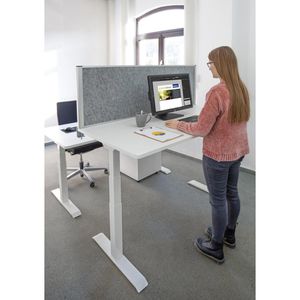 Produktbild für Tischtrennwand Maul connecto, hellgrau / anthrazit