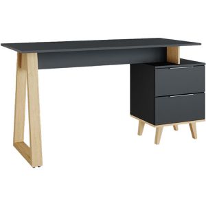 Produktbild für Schreibtisch Vicco Nautica L, anthrazit / buche