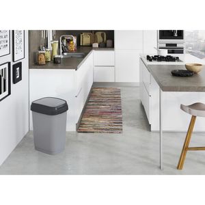 Produktbild für Mülleimer Curver KIS Dual Swing, grau/anthrazit